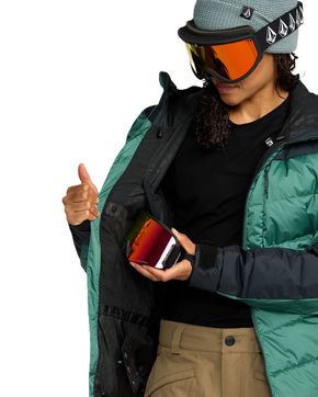 Damska kurtka snowboardowa Volcom - Estes Puff (spruce green)