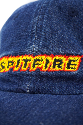 Czapka z daszkiem Spitfire -  Flames Script Strap (Denim)