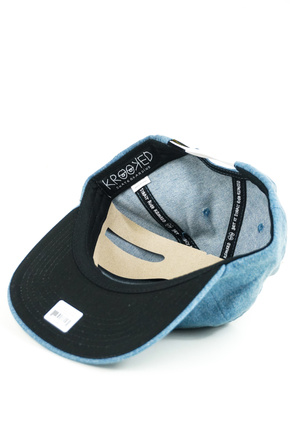 Czapka z daszkiem Krooked - Eyes Snapback (washed denim)