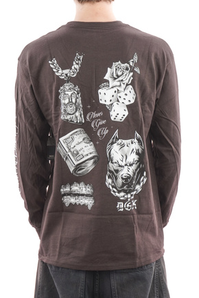 Longsleeve DGK - Effects (dark chocolate)