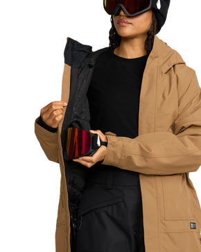 Damska kurtka snowboardowa Volcom - Qc Cruiser Ins Parka - (bronze)