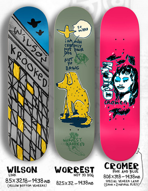 Deck Krooked - Cromer Pink&Blue