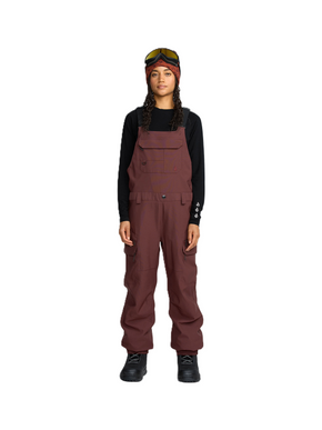 Damskie spodnie snowboardowe Volcom - Creston 3d Stretch Bib Overall (oxblood)