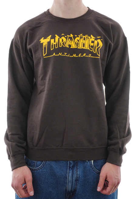 Bluza Crewneck Thrasher x Antihero -Pigeon Mah (dark chocolate)