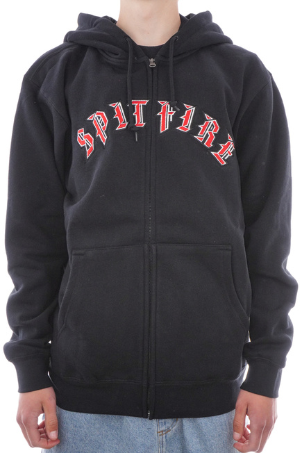 Bluza Spitfire - Zip Old E Emb (black/red/white)