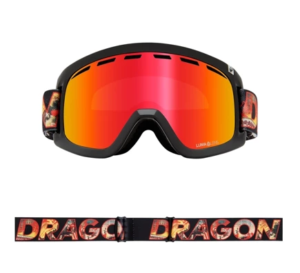 Gogle Dragon D1 OTG - Klash Lumalens Red Ionized & Lumalens Rose Lens