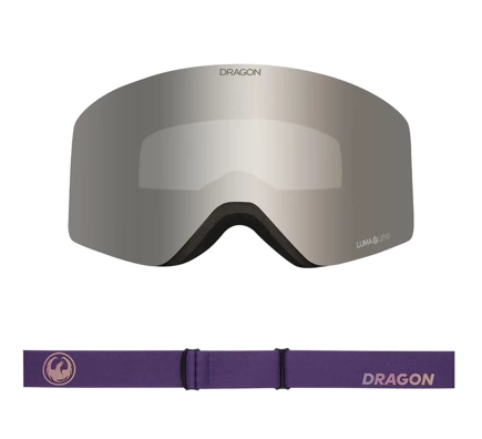 Gogle Dragon R1 OTG - Deep Plum Lumalens Silver Ionized & Lumalens Amber Lens