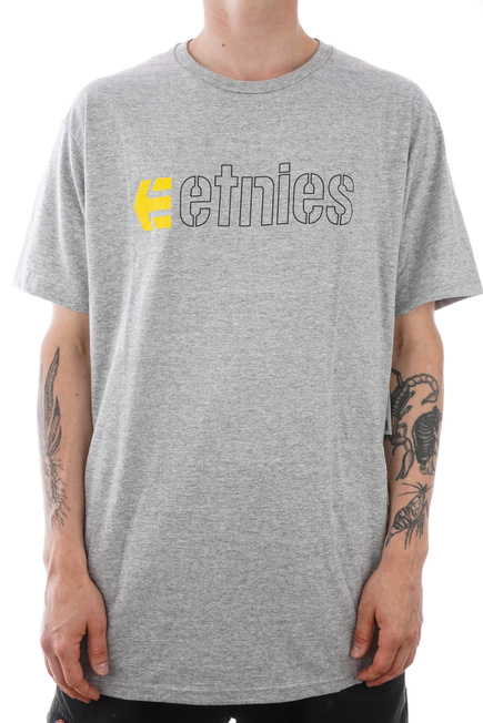 Koszulka Etnies - Ecorp  (grey/yellow)
