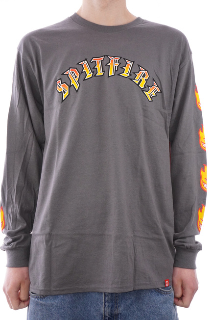 Longsleeve Spitfire -  Old E Bighead (charcoal/gold/red)