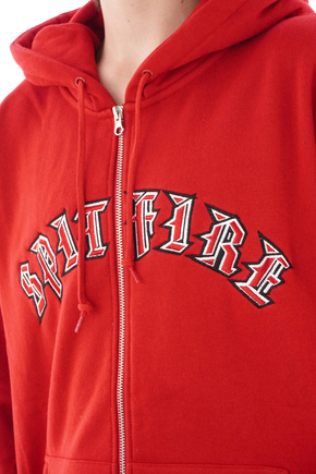 Bluza Spitfire - Zip Old E Emb (red/white)