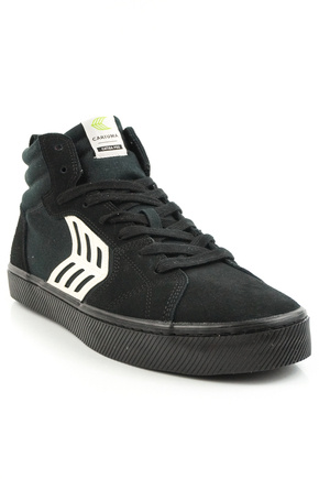 Buty Cariuma - Catiba High Pro (All Black Suede and Canvas Ivory Logo)