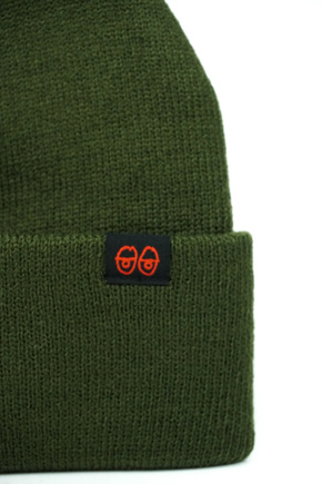 Czapka Beanie Krooked - Eyes Clip (olive)