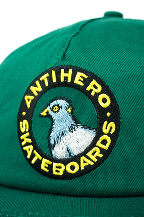 Czapka z daszkiem Antihero - ADJ Pigeon Round (dark green)