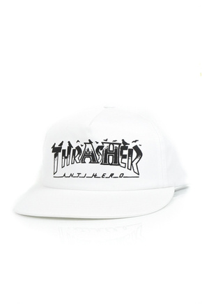 Czapka z daszkiem Thrasher - Pigeon Mag  Snapback (white)