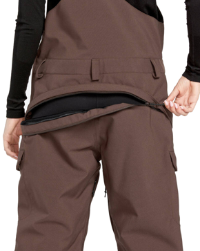 Damskie spodnie snowboardowe Volcom - Creston 3d Stretch bib  overall  (mahogany)