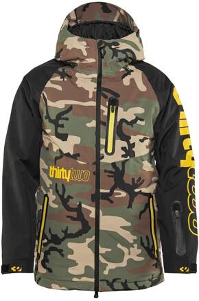 Dziecięca kurtka snowboardowa ThirtyTwo - Youth Grasser Insulated JR  (black/camo)