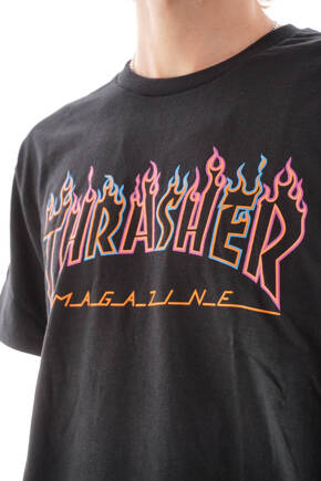 Koszulka Thrasher - Double Flame (neon/black)