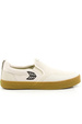 Buty Cariuma -  Slip On Skate Pro  Vintage White Suede and Canvas  Black Logo