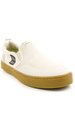 Buty Cariuma -  Slip On Skate Pro  Vintage White Suede and Canvas  Black Logo