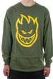 Longsleeve Spitfire -  BigHead military green/gold